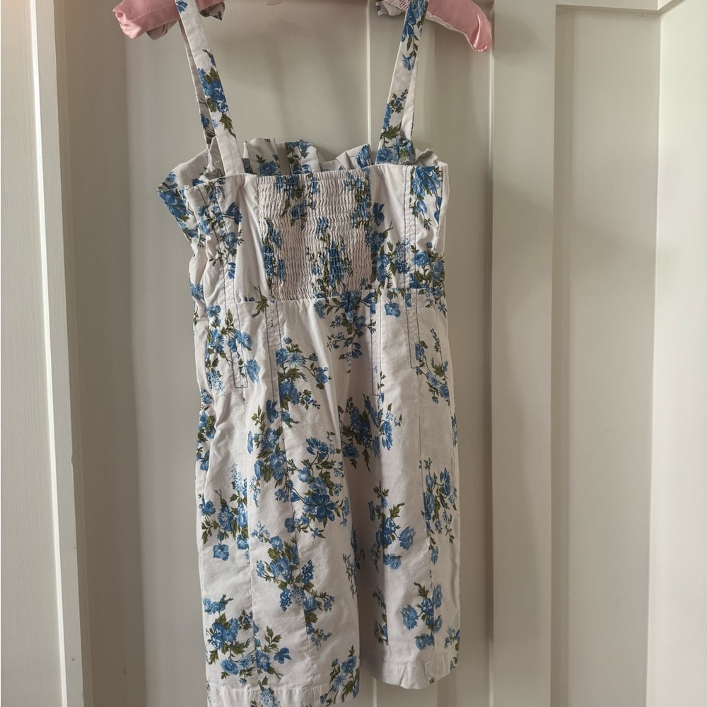 By Anthropologie Floral Print Dress with Blue Accents XS - Picture 7 of 8
